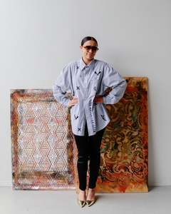 All: 1. Tāwharau Collection Vol. V_ Mana Motuhake SHIRT - White & Blue stripe #194