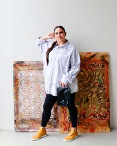 All: 1. Tāwharau Collection Vol. V_ Aroha SHIRT - White & black #180