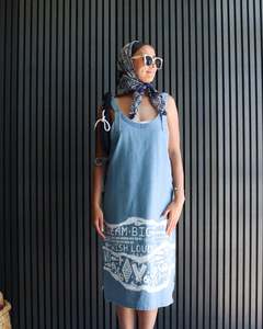 All: 1. Tāwharau Collection Vol. VI_ Mana Motuhake DRESS - Denim #217