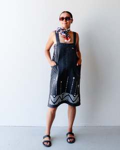 1. Tāwharau Collection Vol. VI_ Mana Motuhake DRESS - Black Denim #209