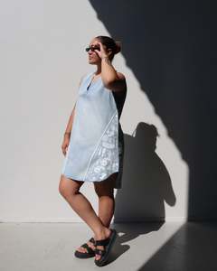 1. Tāwharau Collection Vol. VI_ Raumati DRESS - Denim #220