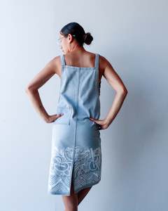 1. Tāwharau Collection Vol. VI_ Mana Motuhake DRESS - Denim #223