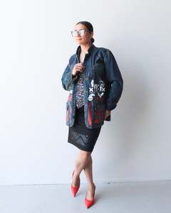 1. Tāwharau Collection Vol. VI_ Mana Motuhake JACKET - Denim #228