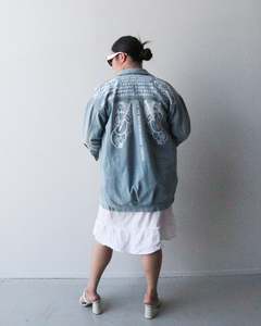 1. Tāwharau Collection Vol. VI_ I step fearlessly...  JACKET - Denim #230
