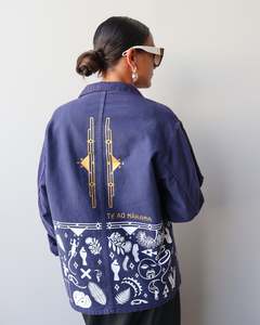 1. Tāwharau Collection Vol. VII_ Te Ao Marama JACKET - Navy Blue #243