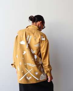 1. Tāwharau Collection Vol. VII_ Tino SHIRT - Mustard #251