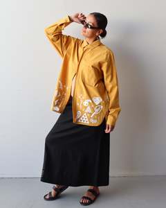 1. Tāwharau Collection Vol. VII_ Mangopare SHIRT - Mustard #260
