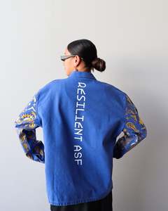 1. Tāwharau Collection Vol. VII_ Mangopare JACKET - Blue #264