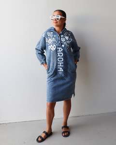 All: 1. Tāwharau Collection Vol. VII_ Aroha LONG HOODIE - White #267