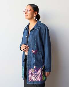 1. Tāwharau Collection Vol. VII_ Mangopare JACKET - Blue #265