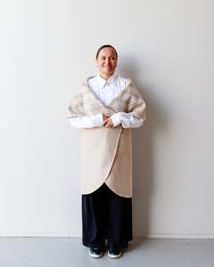 1. Cape (Long), Brown swatch - Raukura