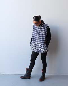 All: 1. Tāwharau Collection Vol. II_ Ko Au Tēnei VEST - Navy Plaid #315