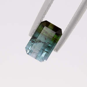 Stone: Green Blue Bi-Colour Tourmaline Octagonal Cut 1.83 carat