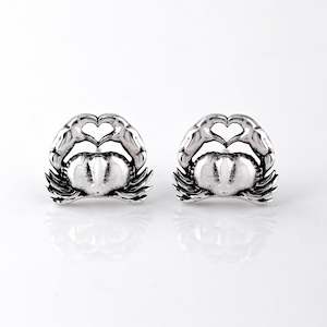 Homeland: Crab Romance studs in Sterling Silver