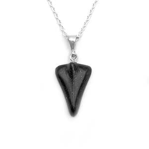Huia Collection: Black Pounamu Jet Plane Charm Pendant