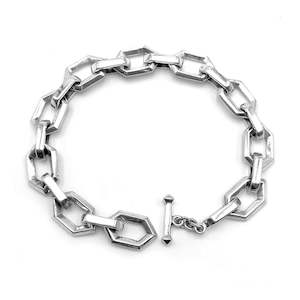 Sanctuary: Medium Sterling Silver Hex Bracelet