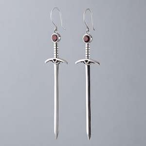Christmas Gifts Under 200: Garnet Sacred Blades Earrings