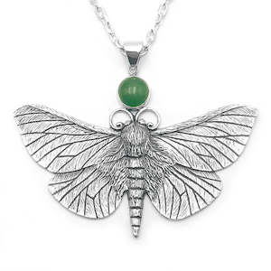300 400: Large Pounamu Puriri Moth Pendant