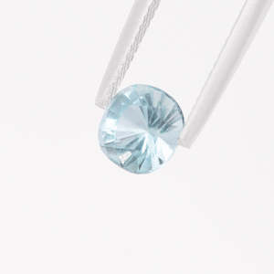400 500: Ice Blue Aquamarine Cushion 1.24 carats