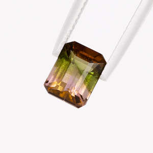 All: Green to Pink Tourmaline Octagonal Step cut 2.01 carat
