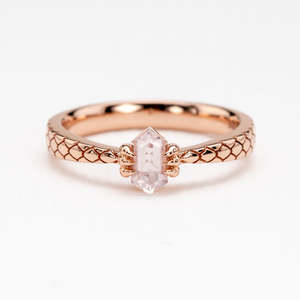 Products: Rose Gold Morganite Dragon Claw Ring