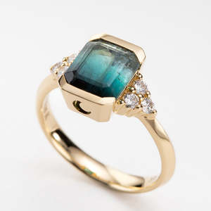Tourmaline Lady of the Sea Gold Ring