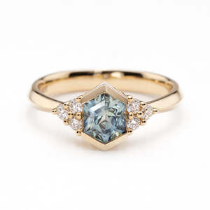 Stardust Sapphire & Diamond Gold Ring