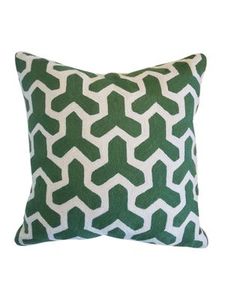 cushion green white