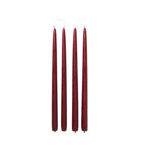 Candles, Candleholders: tapered candle burgundy