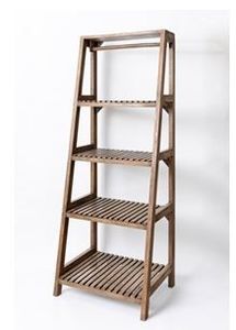 teak shelf unit whitewash