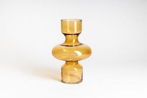 Clearance: vase amber glass
