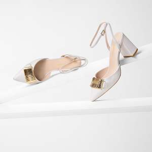 Pumps: Austin Heel Ltd Ed | White Leather