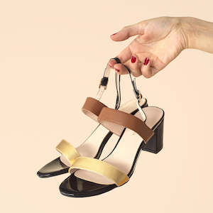 Sandal Heels: Delilah 65mm | Caramel/gold