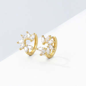 Gifts: Diamond shard petite hoops | gold