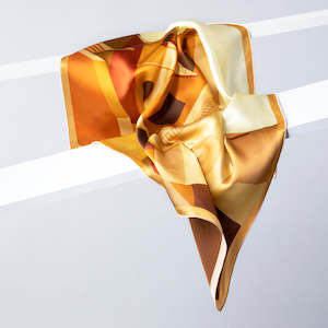 Silk: Tangerine Desert Silk Scarf 65x65
