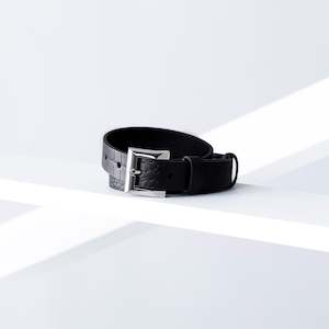 Silver Buckle: Signature Leather Belt 25mm | Silver Black Croc