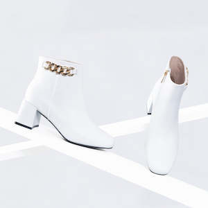 Boots: Arkansas Ankle Boot | white leather