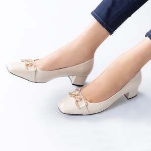 Aw24: Meghan Ballet Heel | Ivory leather