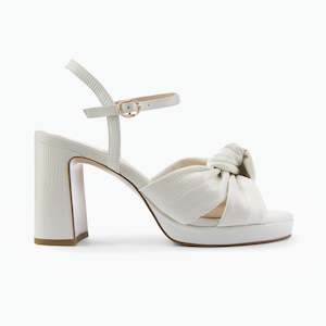 Kate Sandal Heel | Cream Leather