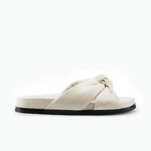 Uno 2.0 Slide Sandal | Ivory Leather