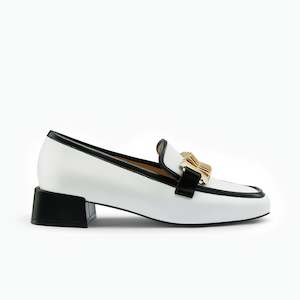 Top Sellers: Brooks Loafer | White/Black Leather