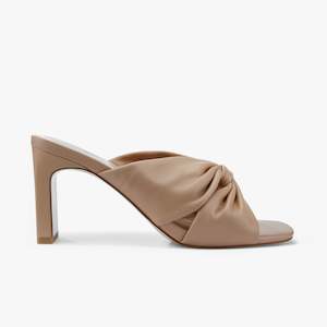Valerie Sandal Heel | Nude Leather