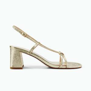 Bridal Collection: Cici Sandal Heel | Gold Leather
