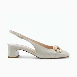 Heels: Mika Slingback Heel | Ivory Leather
