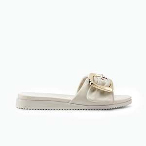 Mules Slides: Bobbi Slide Sandal | Ivory Leather