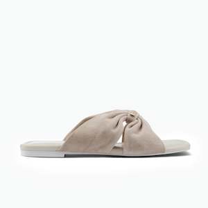 Mules Slides: Fleur Slide Sandal | Nude Suede