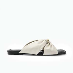 Fleur Slide Sandal | Ivory Leather