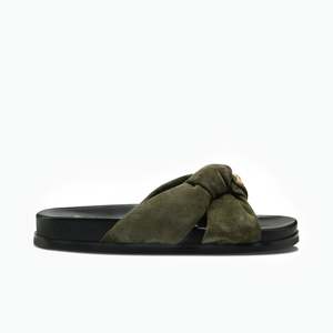 Mules Slides: Uno 2.0 Slide Sandal | Olive Suede