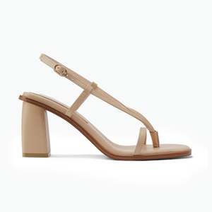 All New: Milla Sandal Heel Nude Leather