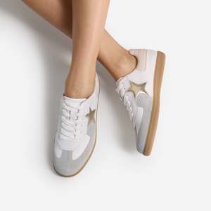 Amelia Sneaker | White/Grey/Nude Combo